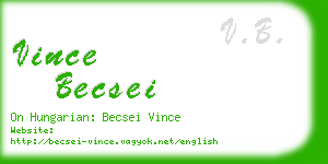 vince becsei business card